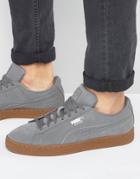 Puma Suede Classic Debossed Sneakers In Gray 36109801 - Gray