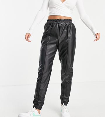 Threadbare Tall Eyal Pu Sweatpants In Black