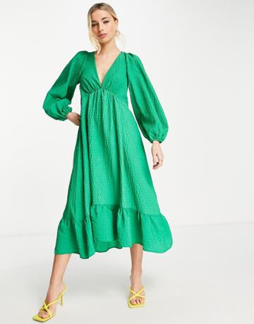 Nobody's Child Empire Waist Dress In Green