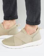 Asos Sneakers In Stone With Elastic And Rubber Detail - Stone