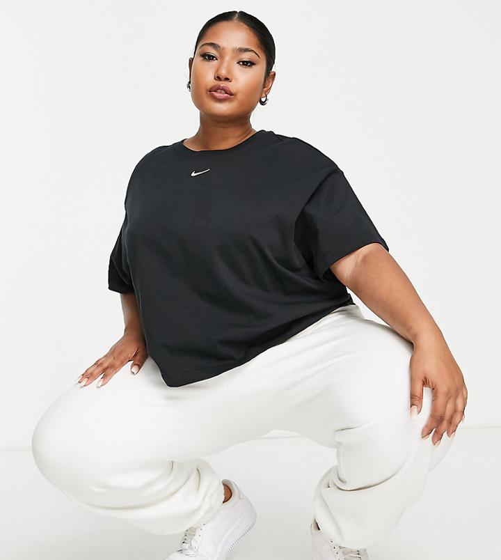 Nike Plus Essentials Boxy T-shirt In Black