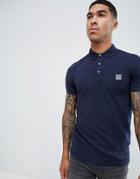 Boss Passenger Slim Fit Logo Polo In Navy