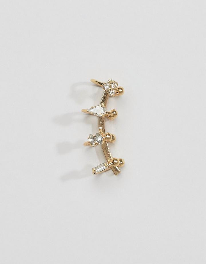Asos Occasion Station Jewel Ear Cuff - Clear