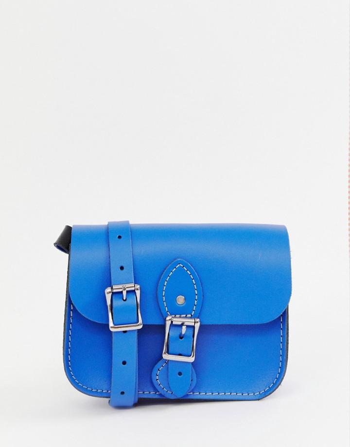 The Leather Satchel Company Single Buckle Medium Cross Body Bag - Blue