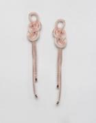 Asos Knot Chain Earrings - Pink