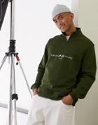 Parlez Jetty Half-zip Embroidered Sweatshirt In Green