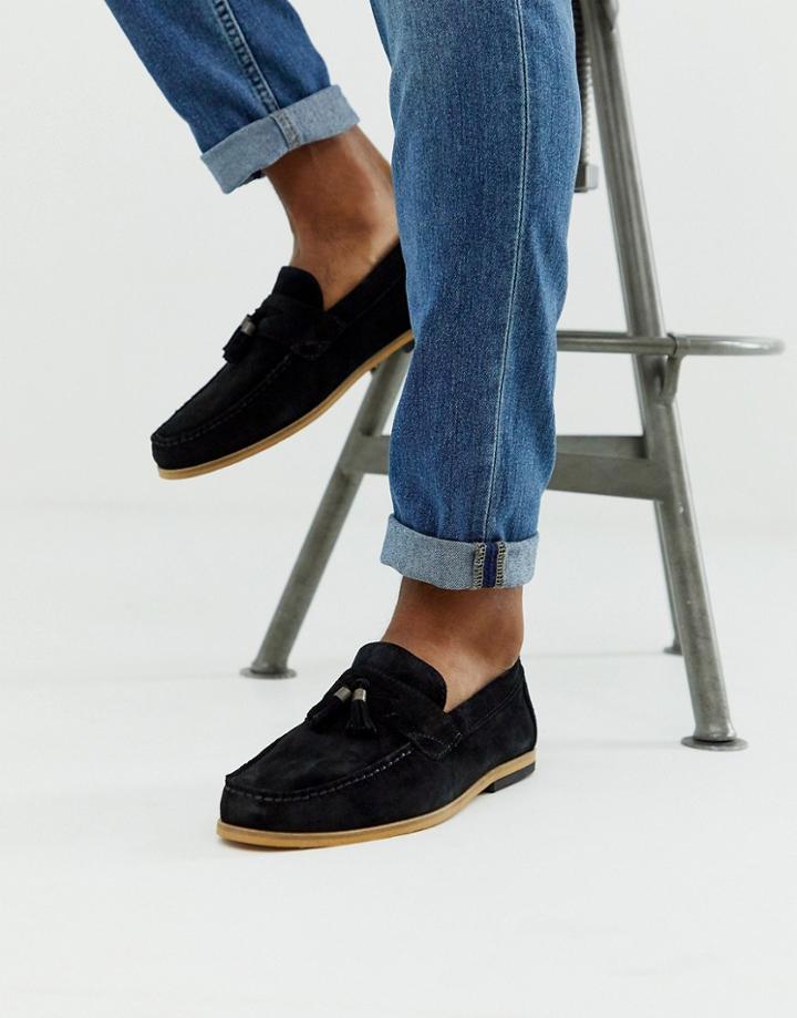 River Island Tassel Loafer In Black