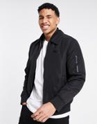 River Island Hooded Coach Jacket In Black