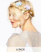 Asos Wedding Vintage Flower Hair Clips - Lilac
