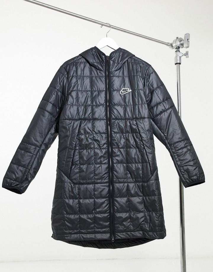 Nike Eco-down Parka Jacket In Black