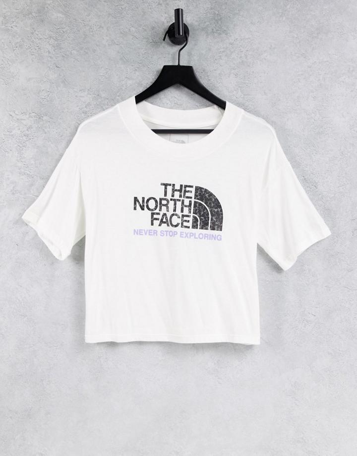 The North Face Gfx Cropped T-shirt In White