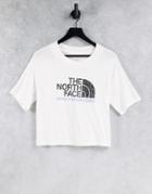 The North Face Gfx Cropped T-shirt In White