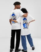 Crooked Tongues Unisex T-shirt With Slush Puppy Print - White