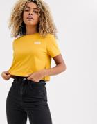 Vans Elevated Split Mustard Crop Top-yellow