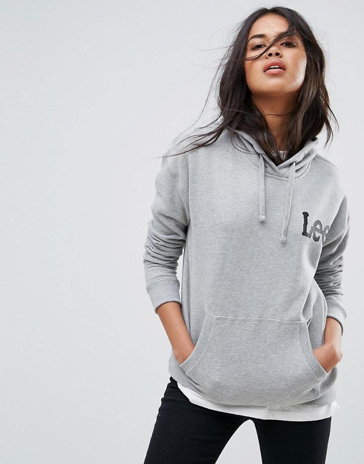Lee Logo Hoody - Gray