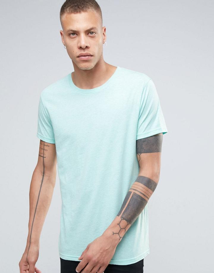 Weekday Alex T-shirt Turquoise Melange - Blue