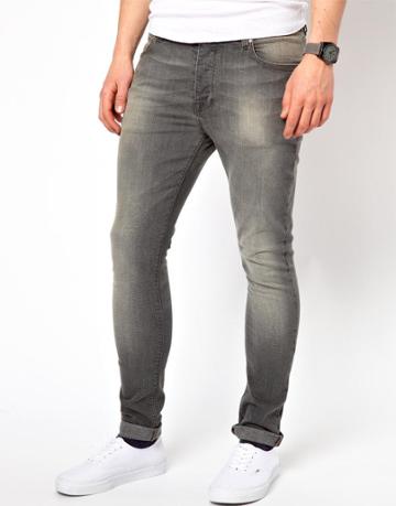 Asos Super Skinny Jean In Gray