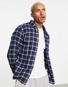 Jack & Jones Originals Brushed Check Shirt In Blue-blues