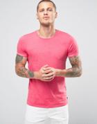 Scotch And Soda Roll Sleeve T-shirt - Pink