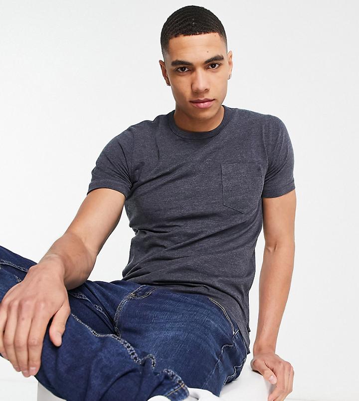 French Connection Tall Pocket T-shirt In Marine-navy