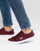 Fred Perry Underspin Nylon Sneakers In Red - Red