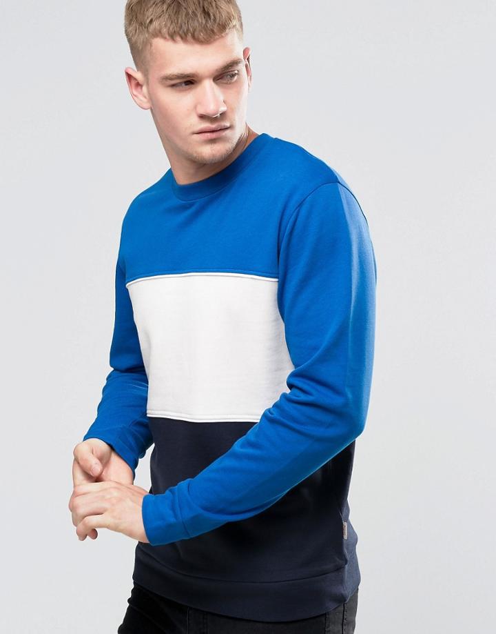 Jack & Jones Block Panel Sweat - Blue