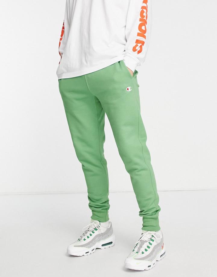 Champion Small Logo Sweatpants In Green