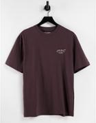 Jack & Jones Originals Relaxed Fit T-shirt With Chest Print In Brown