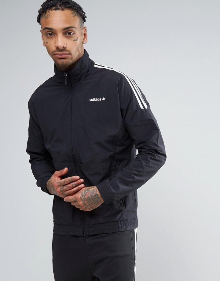 Adidas Originals Woven Track Jacket In Black Bk5923 - Black