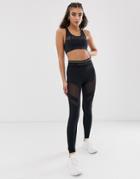 Asos 4505 Mesh Panel Legging-black