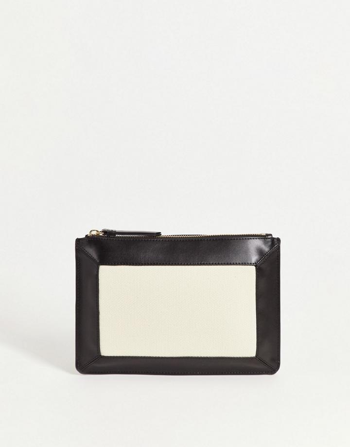 & Other Stories Leather Color Block Wallet In Multi
