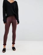 Vero Moda Coated Skinny Jeans - Brown