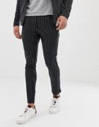 Jack & Jones Premium Jersey Pinstripe Pants - Black