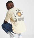Only & Sons Oversized T-shirt With Sun Back Print In Sand Exclusive At Asos-neutral