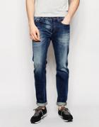 Diesel Jeans Buster 850k Regular Slim Fit Stretch Dark Blue Wash - Dark Wash