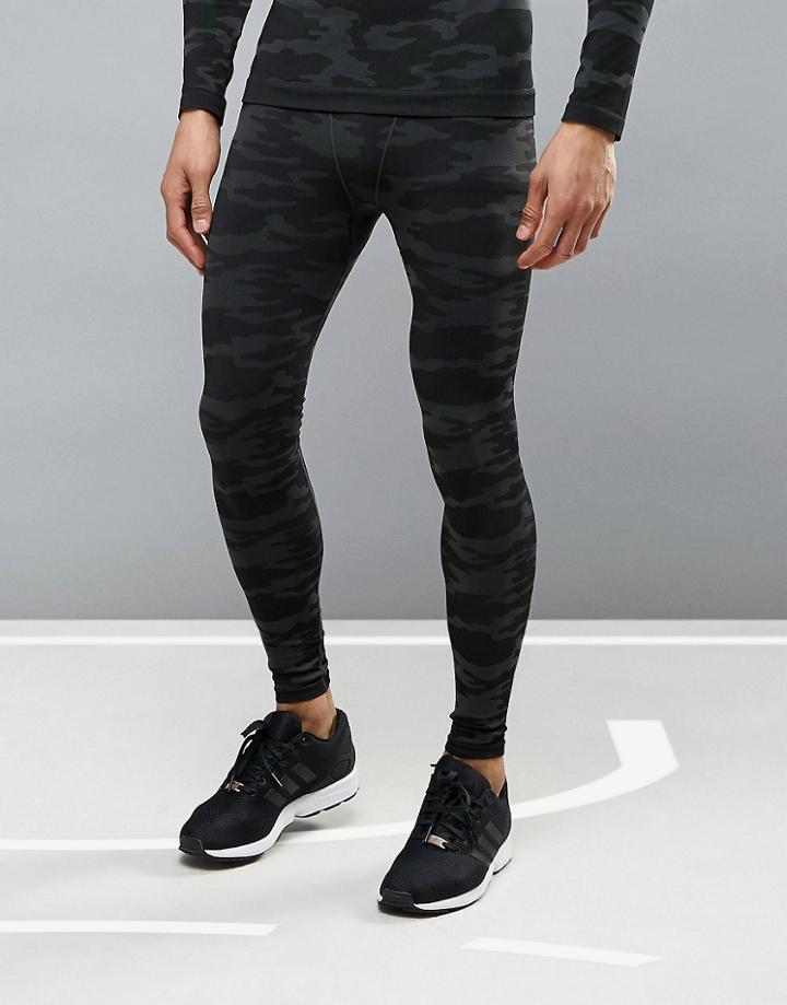 Ki5-a Seamless Running Gym Tights - Black
