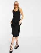 Vero Moda Midi Cami Dress In Black