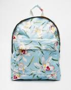 Mi-pac Orchid Backpack In Pale Blue - Pale Blue Orchid