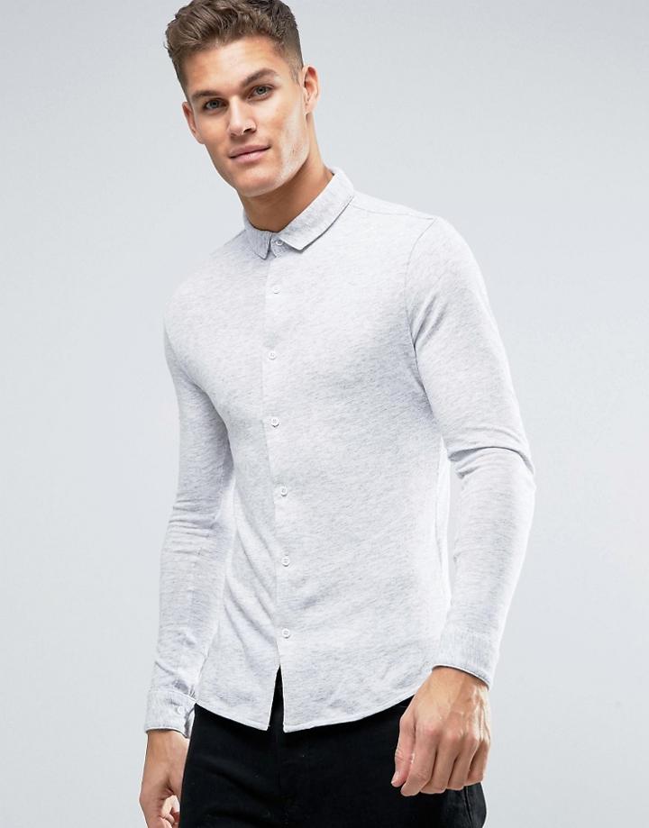 Jack & Jones Premium Slim Jersey Shirt - Gray