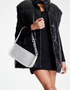 Claudia Canova Chain Strap 90's Shoulder Bag In Silver