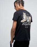 Bando La Tiger Back Print T-shirt - Black
