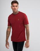 Luke Sport Traff Logo Crew Neck T-shirt In Cherry - Red