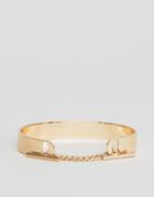 Asos Toggle Chain Cuff Bracelet - Gold