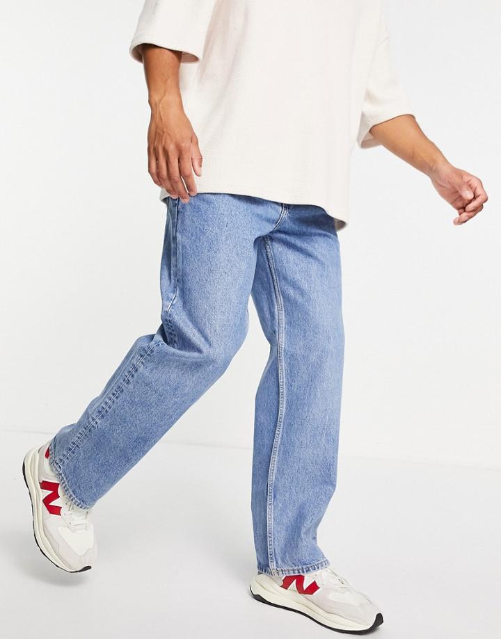 Weekday Galaxy Loose Fit Jeans In Hanson Blue-blues