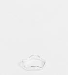 Asos Design Sterling Silver Ring In Sleek Wave Design
