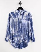 Violet Romance Tie-dye Shirt-blues