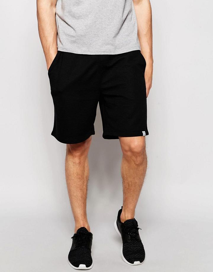 Jack & Jones Textured Jersey Shorts - Black