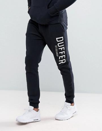 Duffer Skinny Joggers In Black - Black