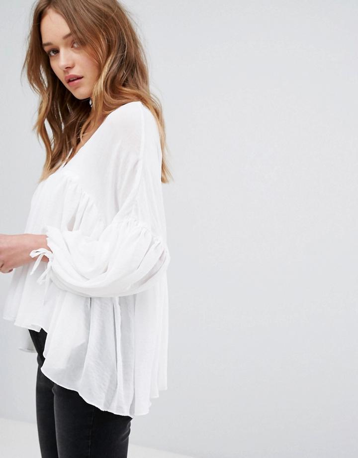 D.ra Cleo Boho Blouse - White