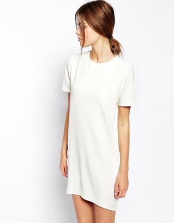 Asos Tailored Clean Shift Dress In Crepe